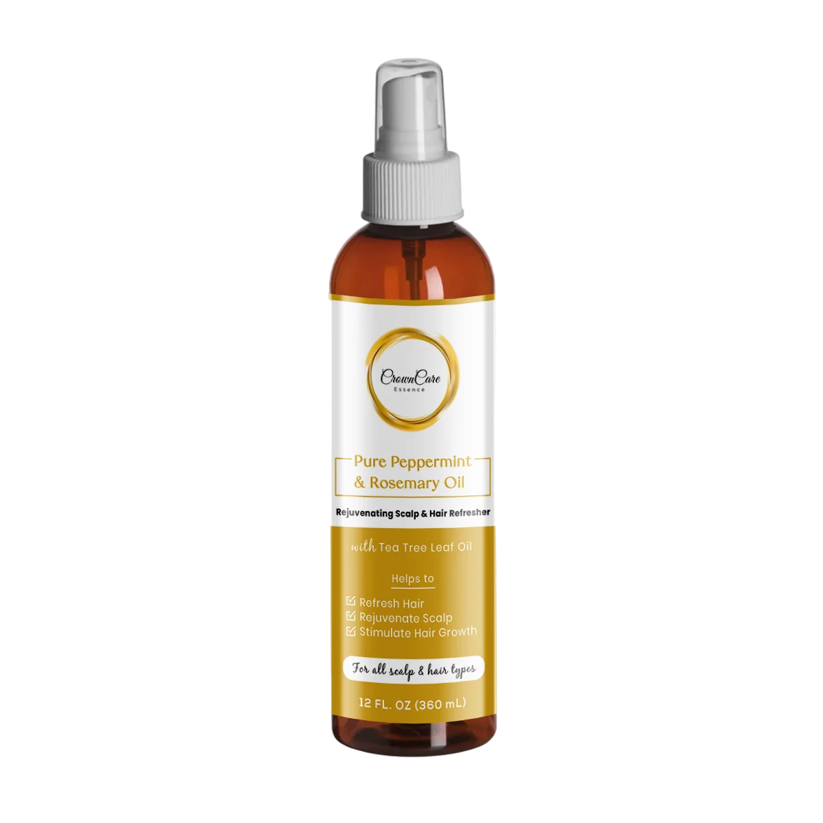 Pure Peppermint & Rosemary Oil Rejuvenating Scalp and Hair Refresher