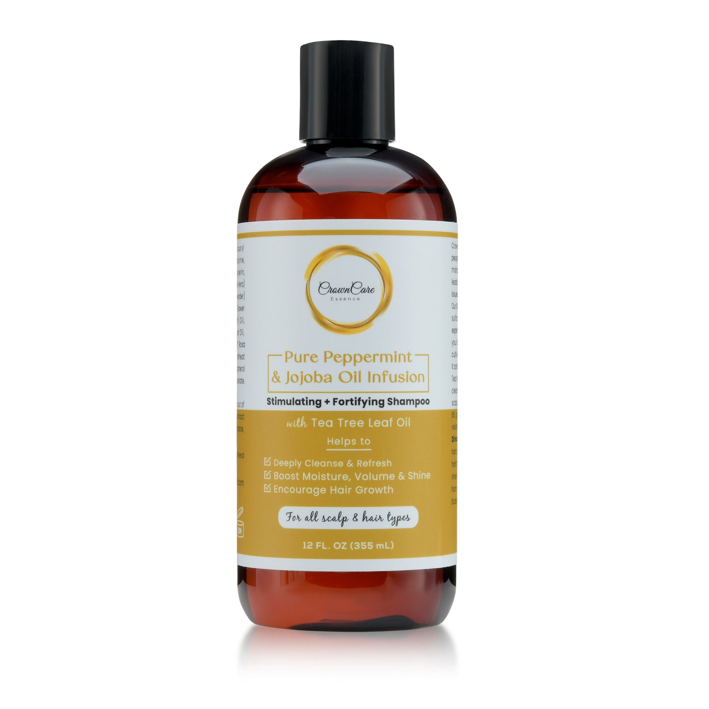 Pure Peppermint & Jojoba Oil Infusion, Stimulating + Fortifying Sulfate-free Shampoo