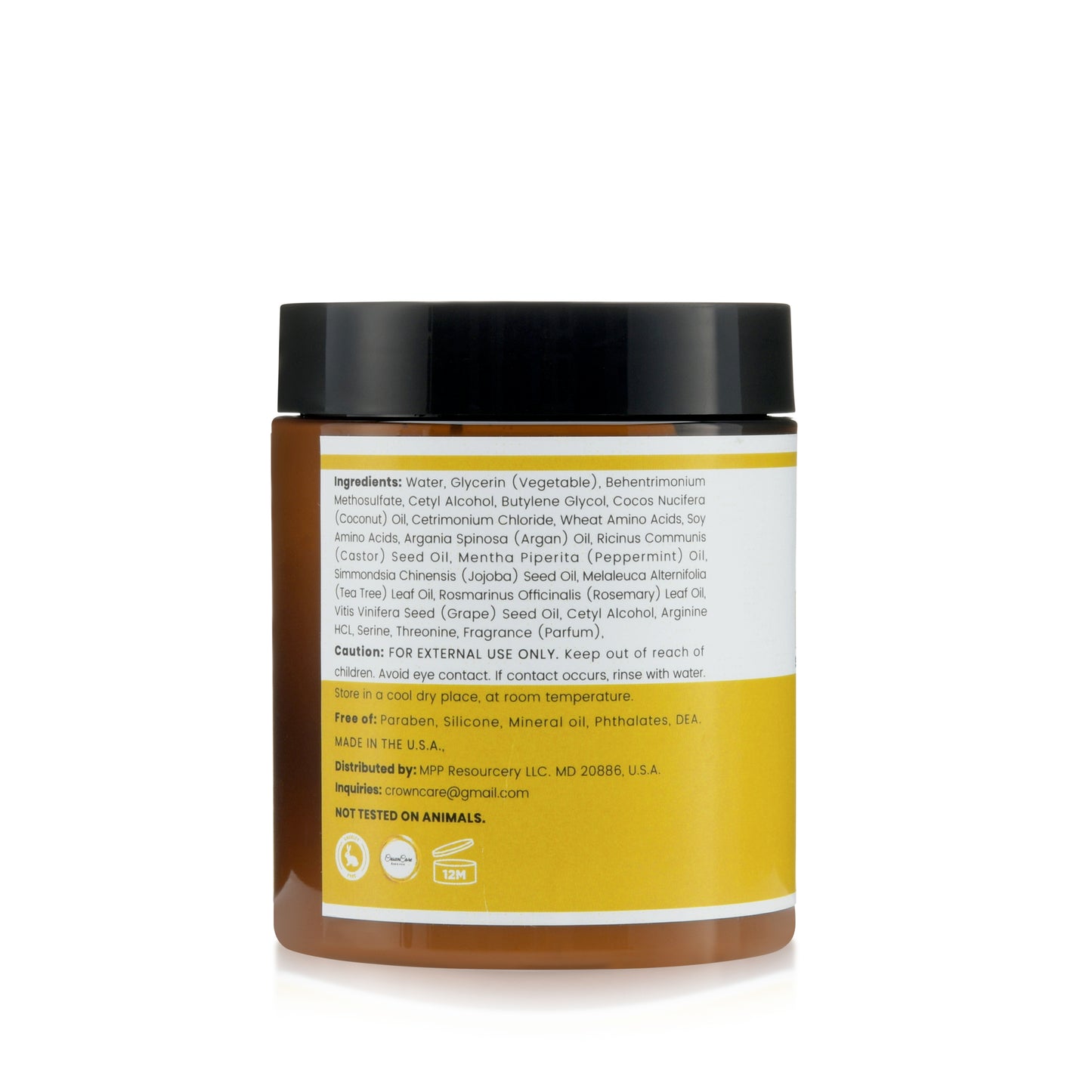 Pure Peppermint & Jojoba Oil Infusion, Stimulating + Fortifying Hair Masque